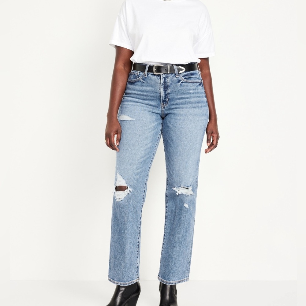 High-Waisted OG Loose Ripped Jeans